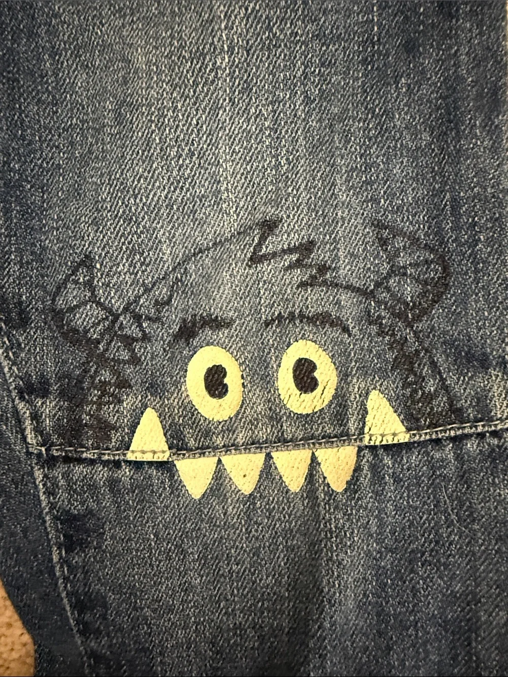 GAP Navy Blue Monster Hoodie & Denim Monster Jeans Set